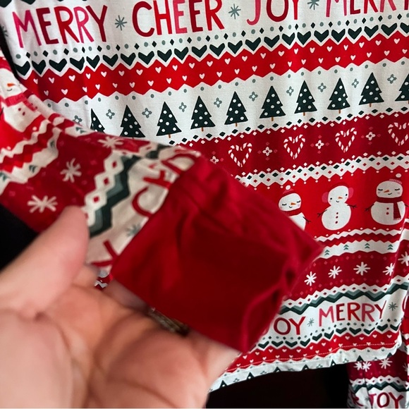 Little Sleepies Fair Isle Festive Holiday Pajamas Size 12/14 - Picture 7 of 10